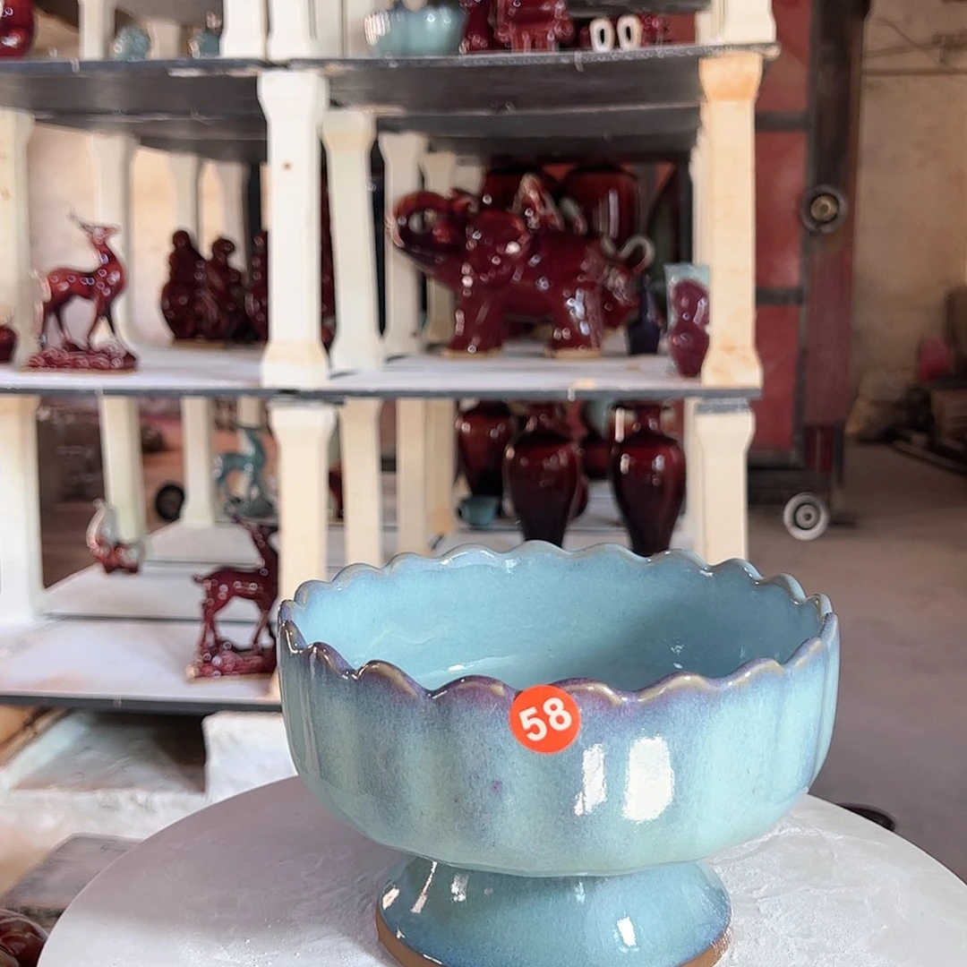 瓷片郑家钧窑摆件微瑕