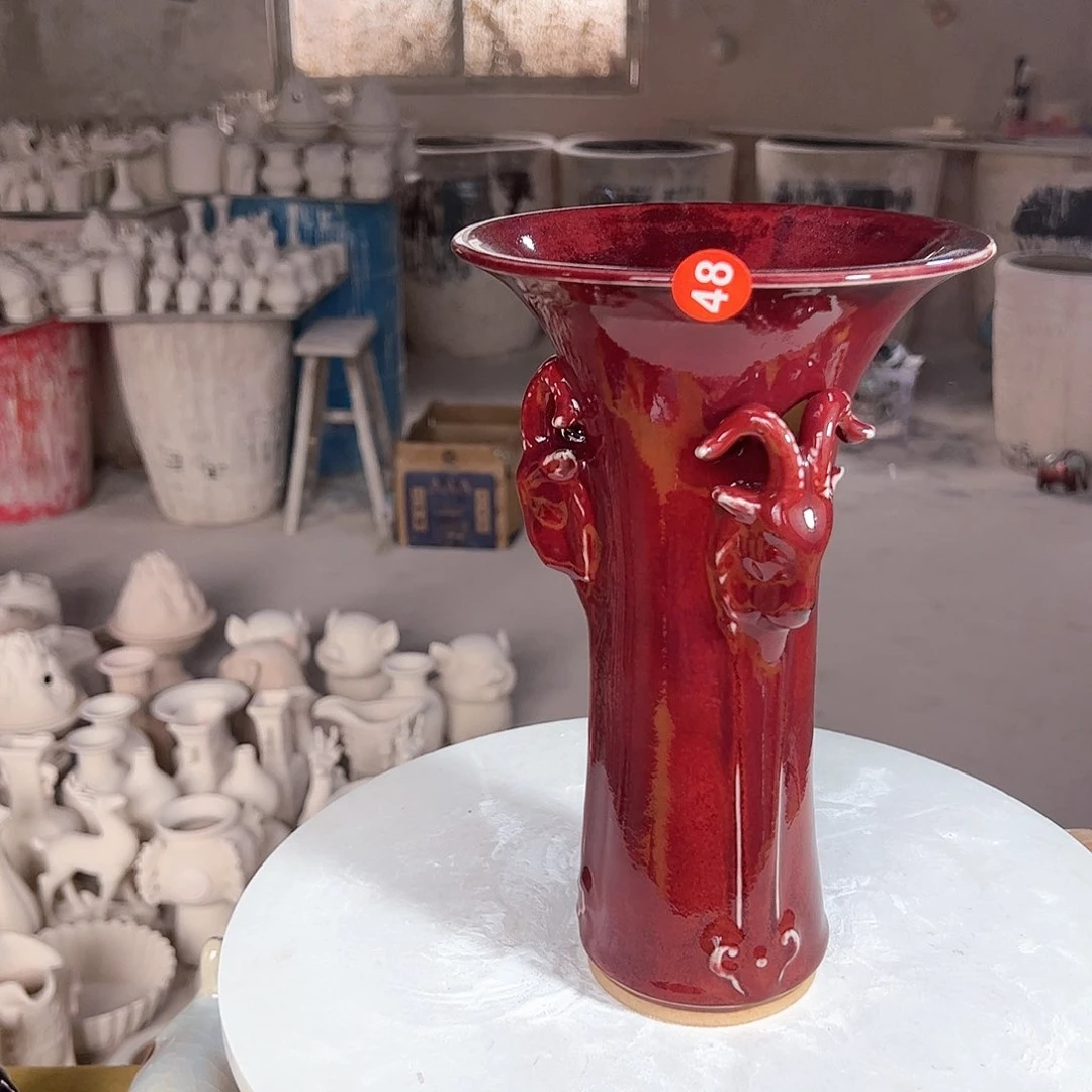 瓷片郑家钧窑摆件微瑕