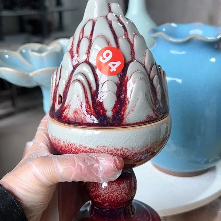 瓷片郑家钧窑摆件