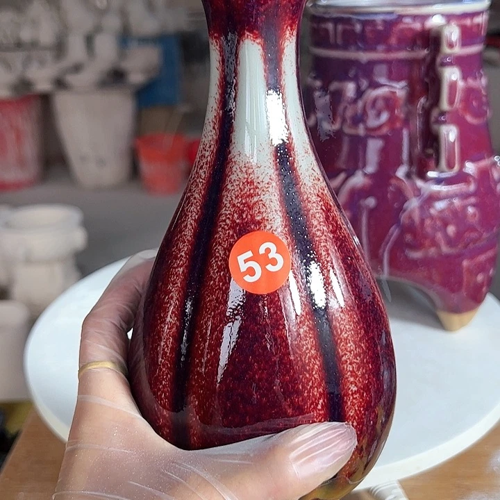 瓷片郑家钧窑摆件微瑕