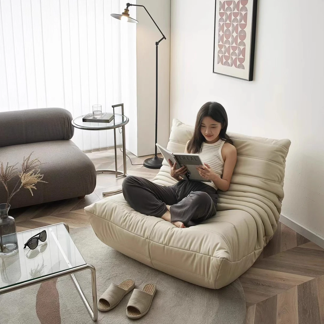 毛毛虫沙发轻奢落地客厅简约单人北欧极简意式阳台创意云朵