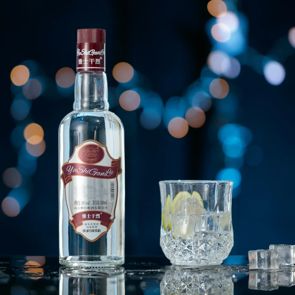 【超值特惠装】雅士干烈葡萄蒸馏酒纯葡萄无色白兰地38度500ml