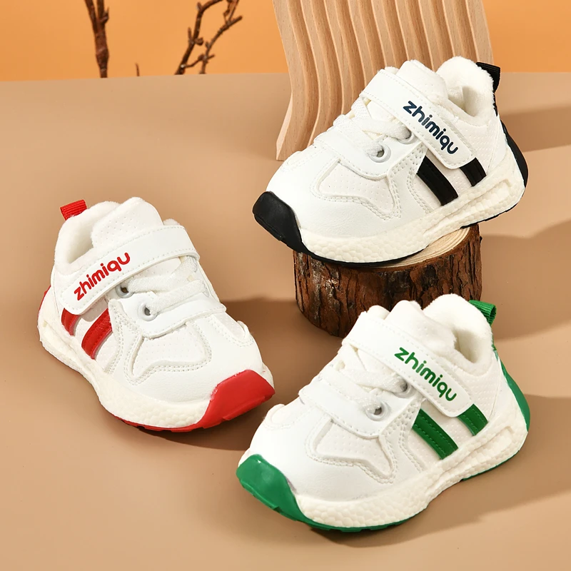 学步鞋男宝宝0-1-3岁2秋冬婴幼儿鞋子女宝宝软底防滑加绒加厚棉鞋