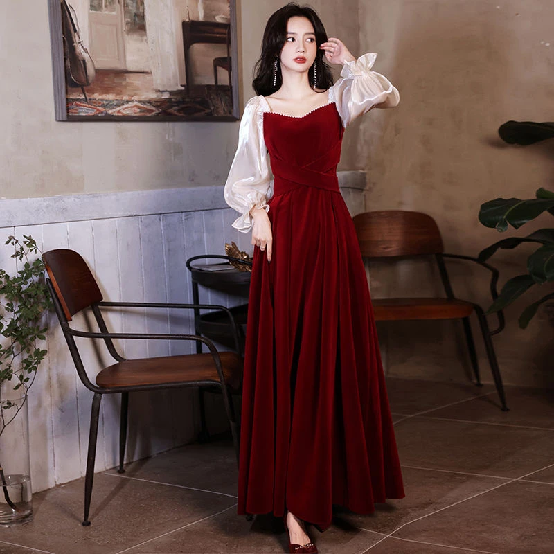 敬酒服新娘结婚订婚礼服女成人小礼服艺考生日法式晚礼服平时可穿