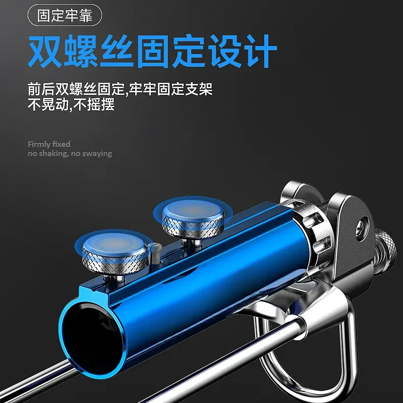 加固双炮台碳素垂弦钓鱼支架地插炮台地插万向不锈钢架杆鱼竿鱼具