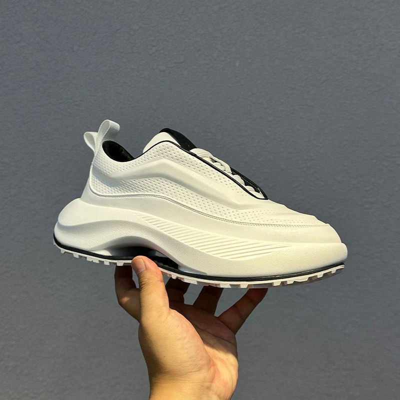 2023早秋新款低帮透气百搭休闲鞋潮流厚底增高潮男老爹鞋