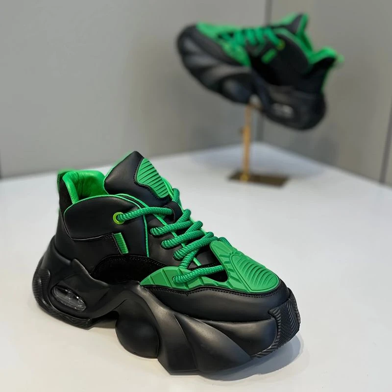 美拉德2024秋季新款机甲风炫酷男士潮鞋休闲百搭潮流厚底增高男鞋