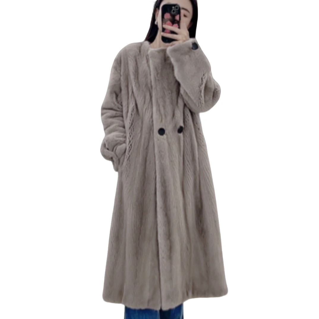 冬季新款110长设计全抽时尚女装