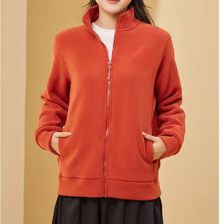 SY立领拉链女款绒绒衣2388