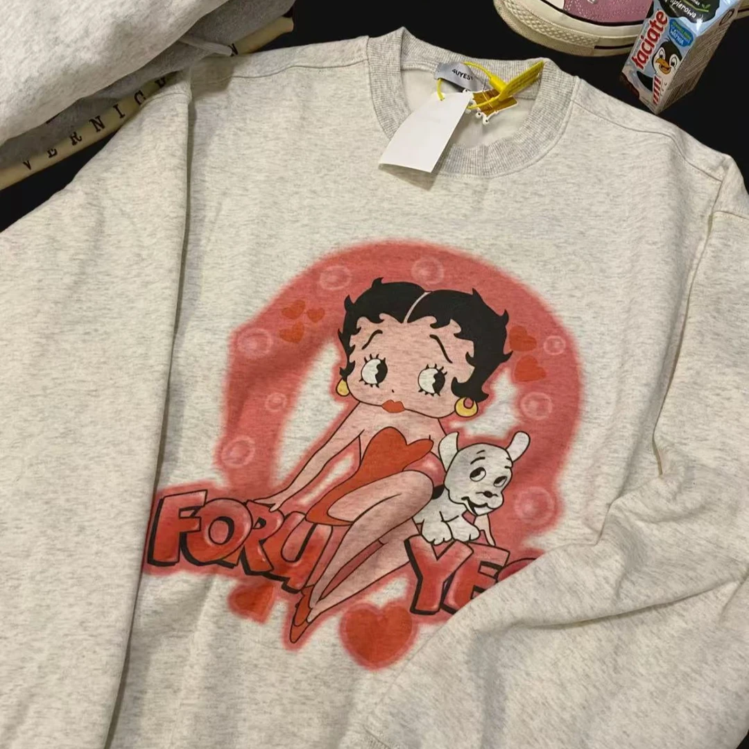 贝蒂小姐印花圆领卫衣