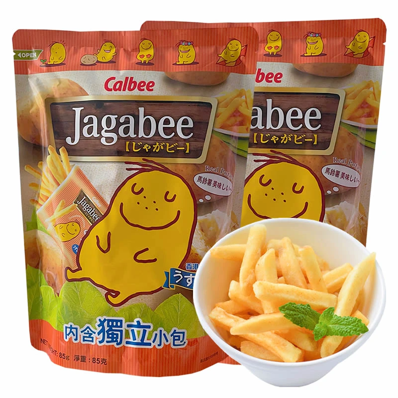 香港进口Calbee卡乐比淡盐味薯条三兄弟 大袋装 网红膨化零食