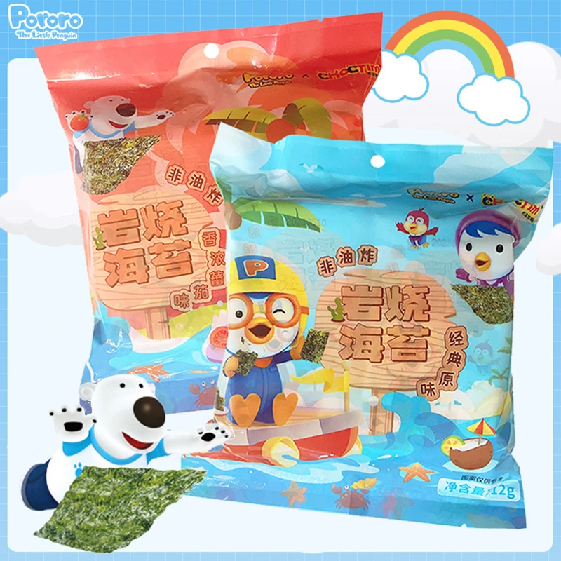 乔克蒂姆啵乐乐岩烧海苔12g/袋 即食海苔紫菜海产品儿童零食拌饭