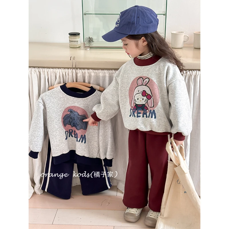 【小王专属】女童秋冬2024新款加厚卫衣卫裤HS55017