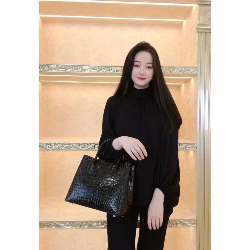 Laugh Queen手工打造真皮女士新款包拱鳄白10178