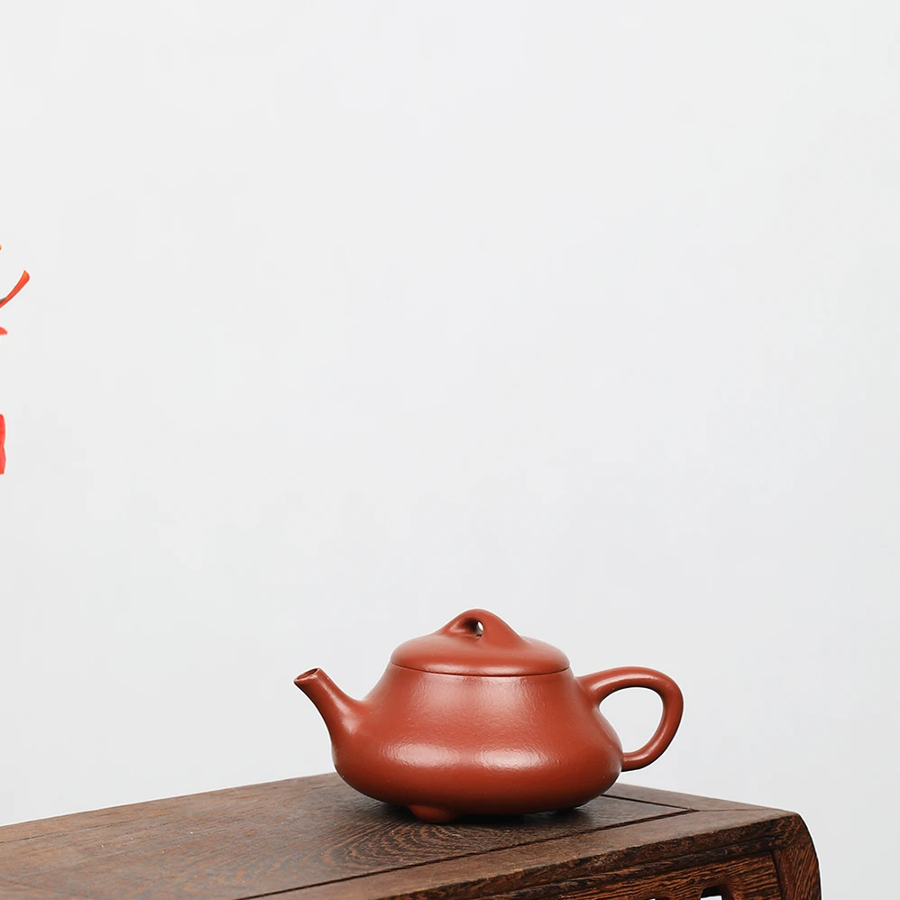 宜兴紫砂壶朱泥石瓢（100cc）