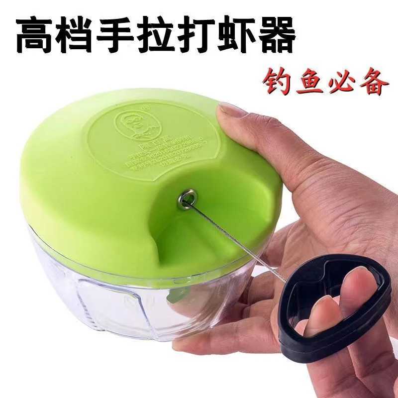 陈百万打虾器手拉式钢丝绳拉虾器多功能手动迷你打虾饵器钓鱼专用