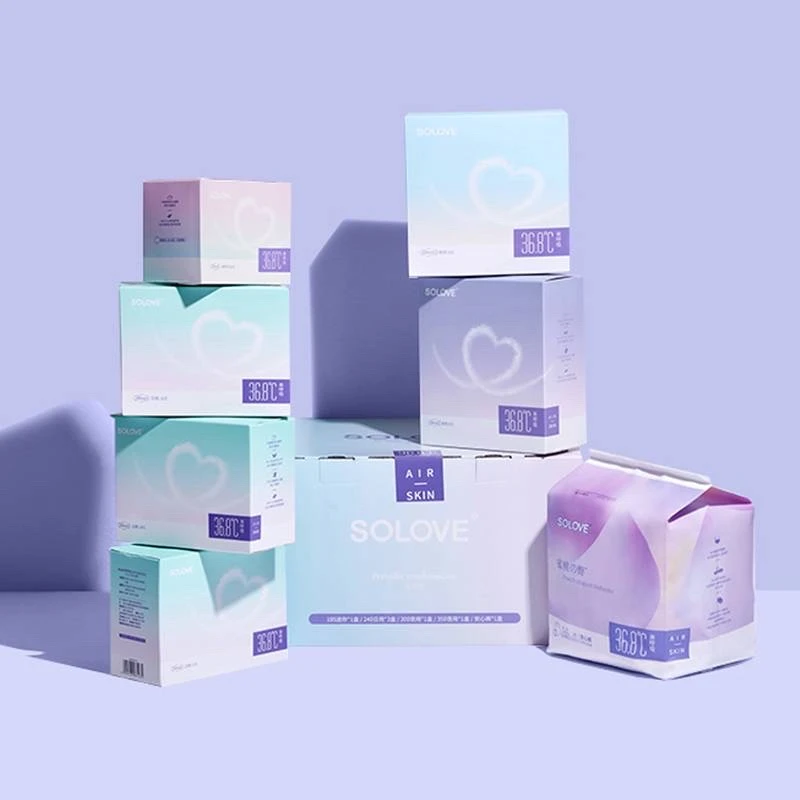SOLOVE米菲卫生巾周期装日夜用迷你巾安心裤护垫组合装卫生巾整箱