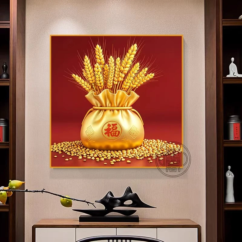 福袋麦穗钻石画满钻新款客厅点贴钻十字绣寓意好的送人礼物钻石绣