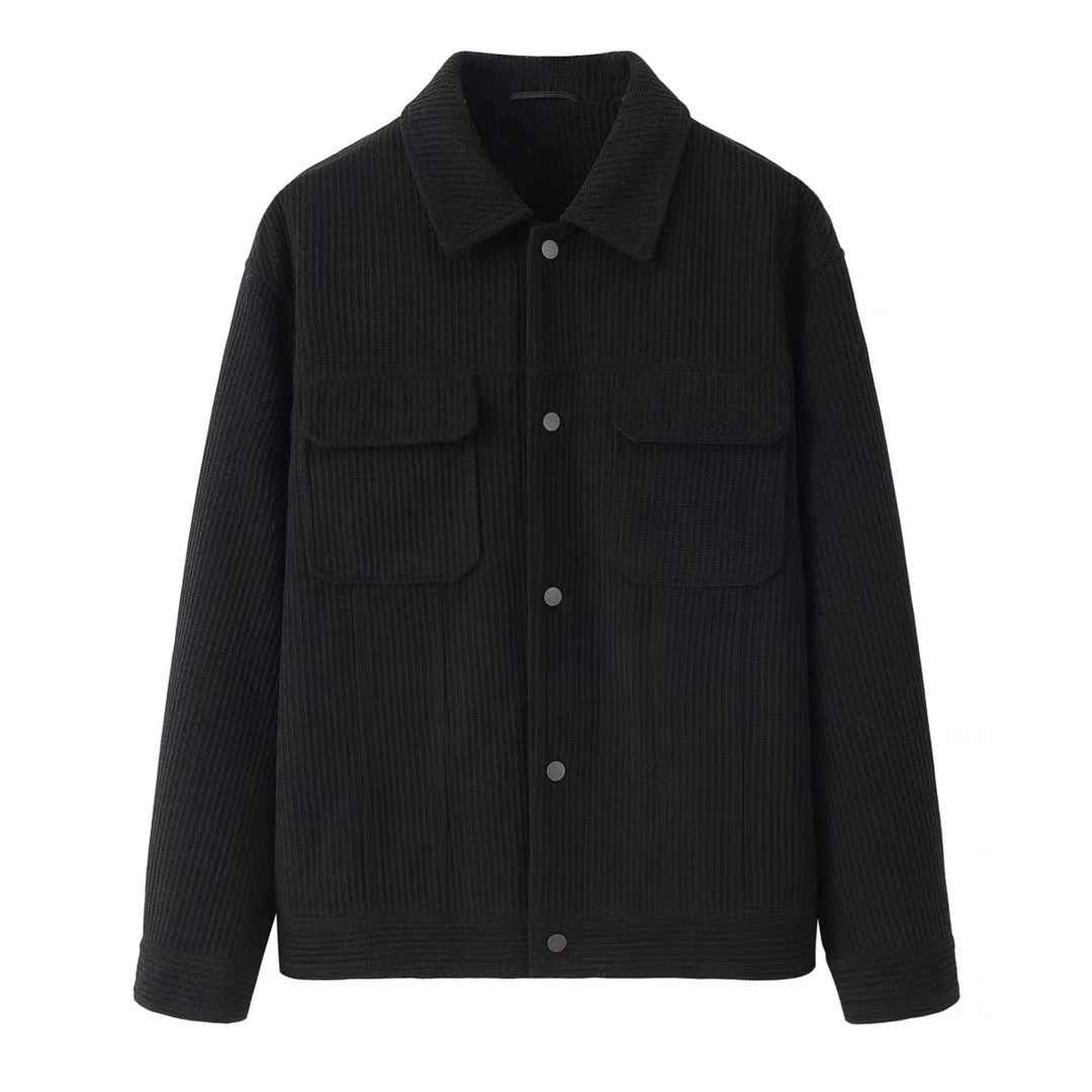 S 801-1000直播专用链接 休闲男外套男士黑色翻领百搭宽松潮流