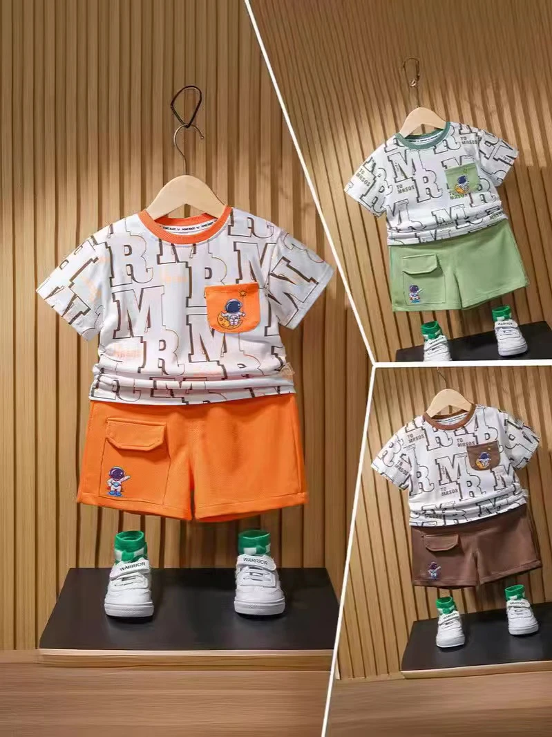 非图片款四季百搭童装套装T恤加绒卫衣