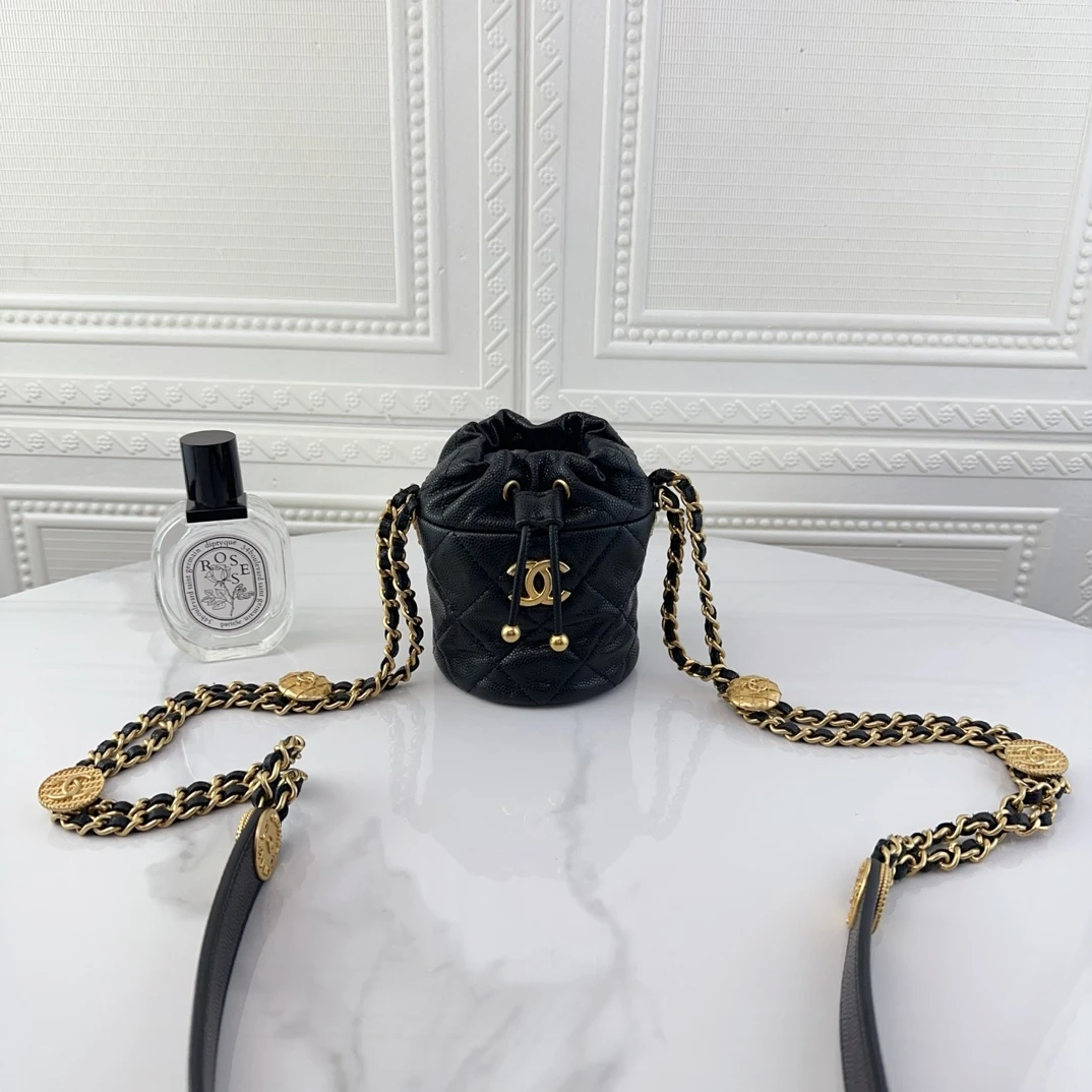 99新 Chanel/香奈儿 女士时尚21B系列mini水桶小废包单肩二奢包包