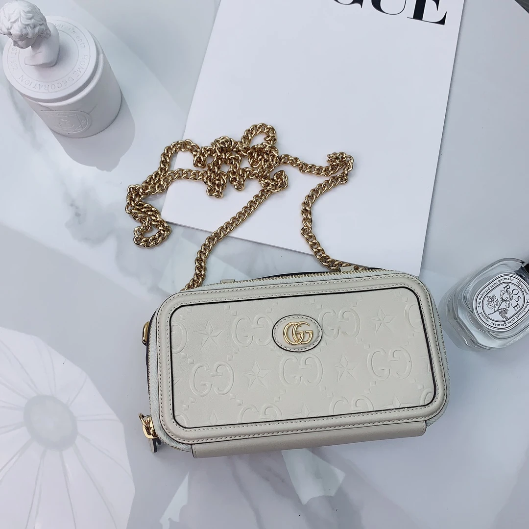 99新 GUCCI/古驰 奢品经典/女士时尚单肩斜挎mini相机二奢包包