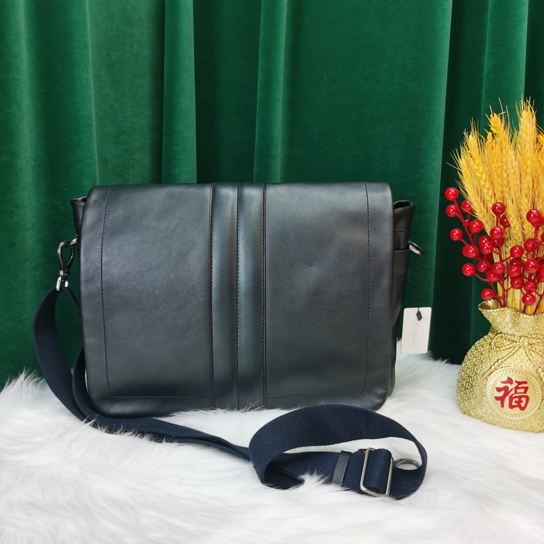 99新 TOD’S/托德斯 男士时尚休闲经典轻奢百搭斜挎翻盖包二奢包包