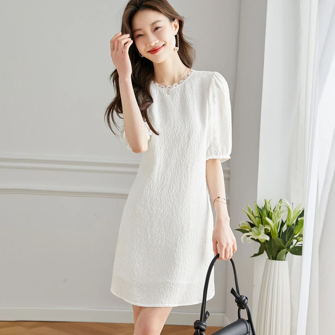 【一见倾心】新品冠乐绉桑蚕丝连衣裙子优雅气质复古230402