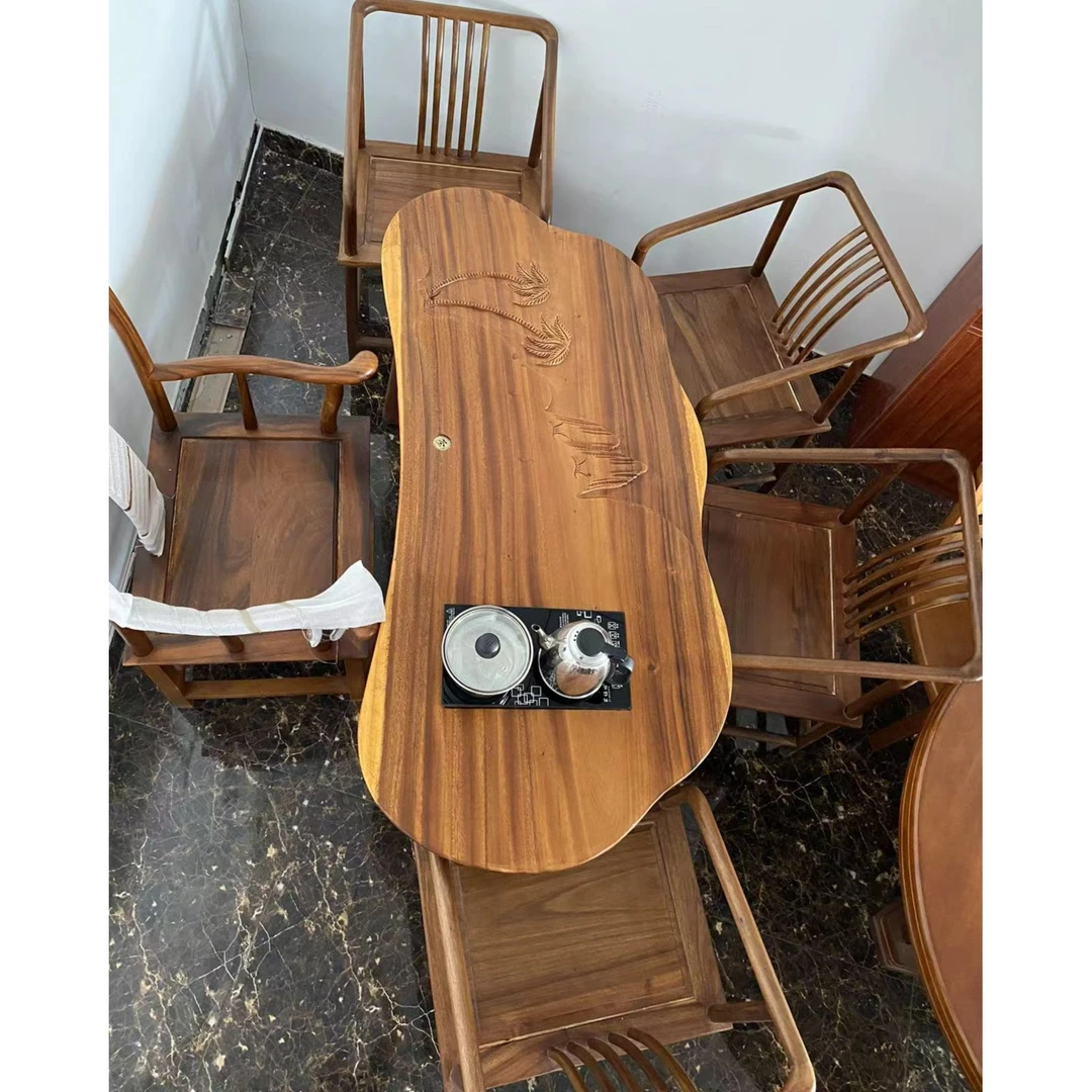 新中式茶桌  办公室茶桌  实木大茶台 画意茶桌椅 泡茶桌