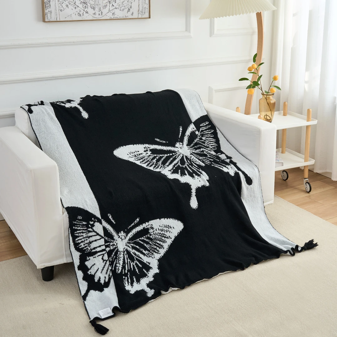 沙发毯高定款客厅沙发毯子办公室午睡休闲毯民宿装饰毯