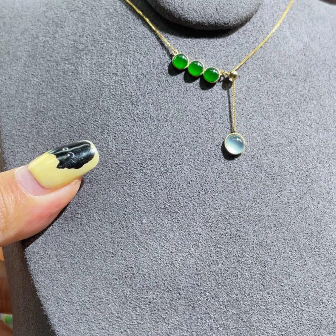 【闪购商品】翡翠颈饰18K金镶嵌