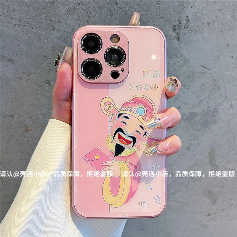 金属烫金玻璃壳适用苹果iPhone16/华为荣耀/OPPO/VIVO/小米手机壳