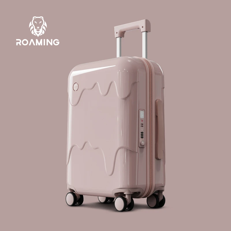 漫游雪糕行李箱万向轮拉杆箱轻便登机学生皮箱旅行箱子20寸24男女
