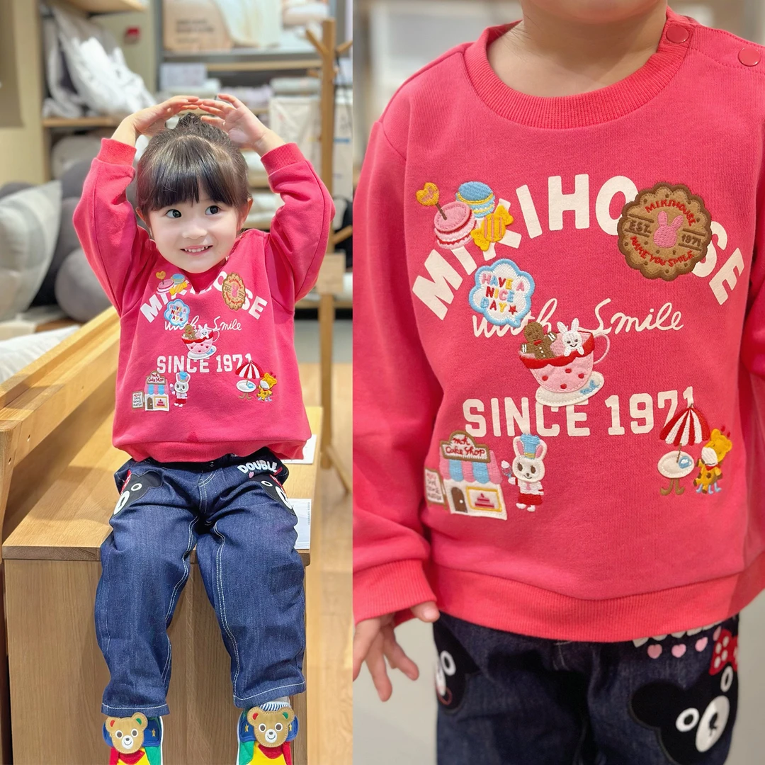 （现货）24冬新款  女童豪华MIKI饼干兔全棉毛圈卫衣