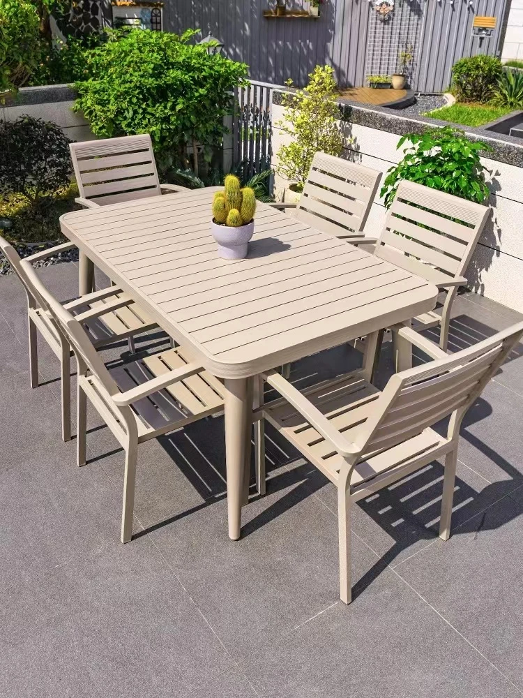 【金鼎尊】室外阳台北欧简约防水休闲桌椅室餐厅外方形桌子外摆