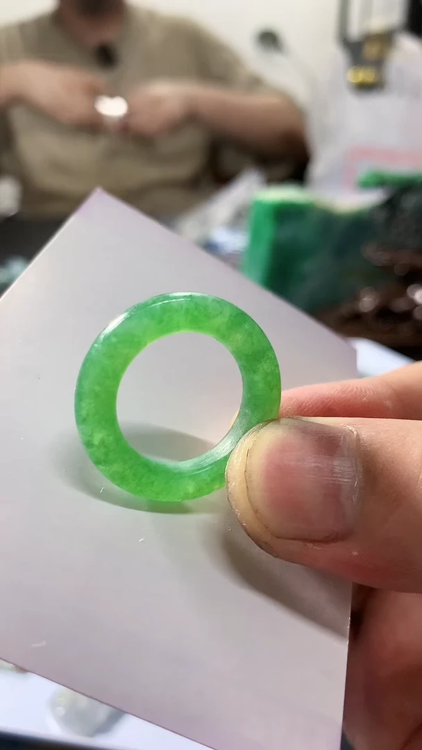 【闪购商品】定制翡翠未镶嵌毛货定制戒圈19