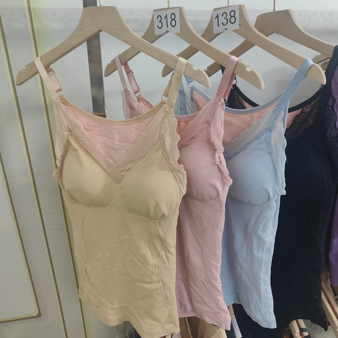 保暖背心女加绒加厚蕾丝保暖内衣