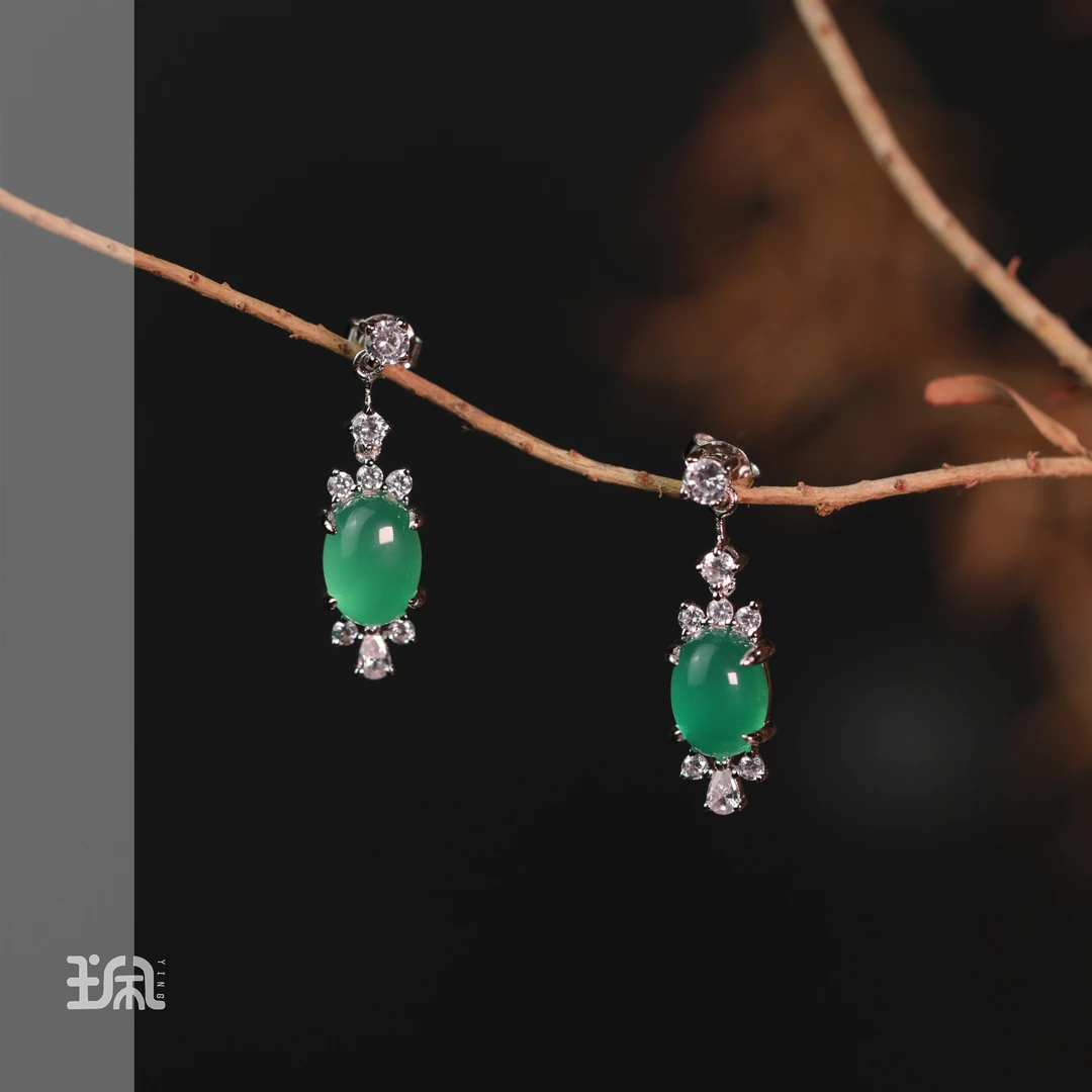 少珩|玉髓*耳钉*S925银镶嵌YCA24111751多样性发其一