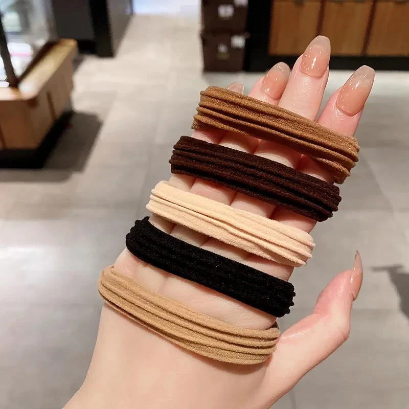 加粗高弹力无接缝头绳发圈头饰发饰皮筋ins女扎头学生高颜值超仙