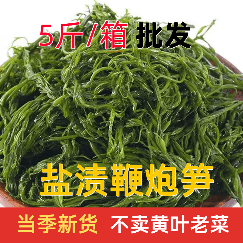 新鲜鞭炮笋荣成盐渍5斤野生海藻菜羊栖菜长寿菜海草凤尾菜马尾藻