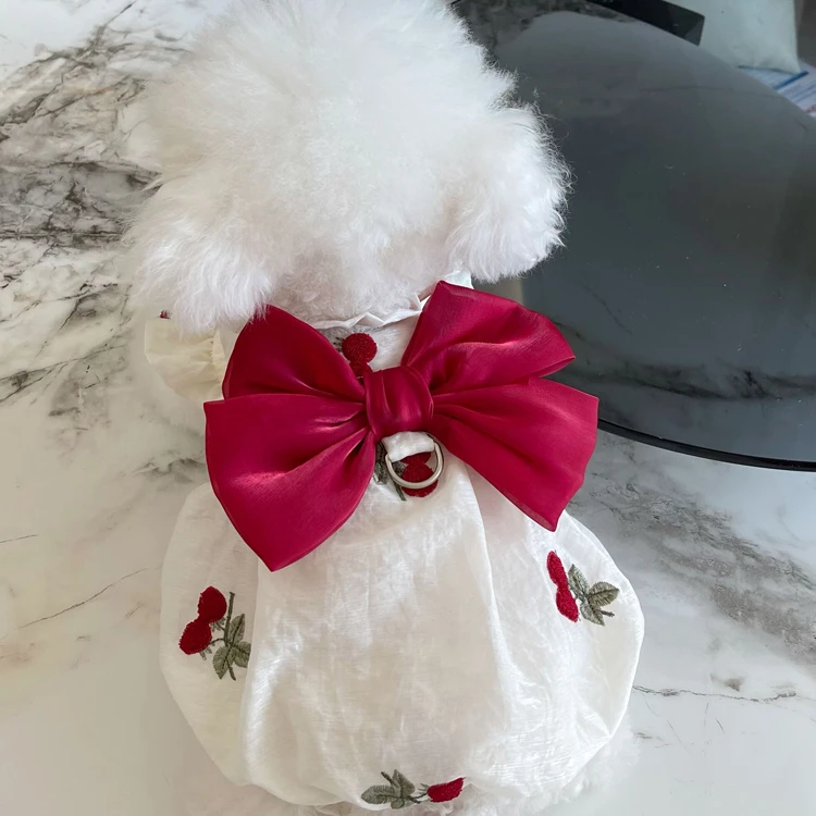 宠物衣服春夏新款透气南瓜纱裙泰迪比熊狗狗猫咪薄款防晒防蚊衣服