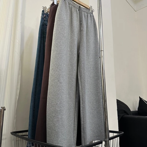 【特价no退no换】8293#24秋冬 宽松高腰百搭休闲裤空气棉慵懒氛围感