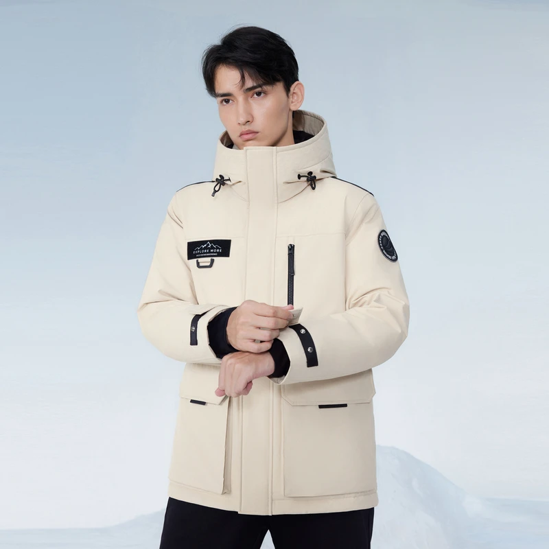 波司登2023冬季新款男一手长经典迷彩羽绒服极寒羽绒服B30142311