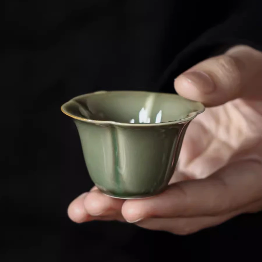 越窑青瓷茶杯陶瓷主人杯高档个人专用手工喝茶杯子家用品茗杯茶盏