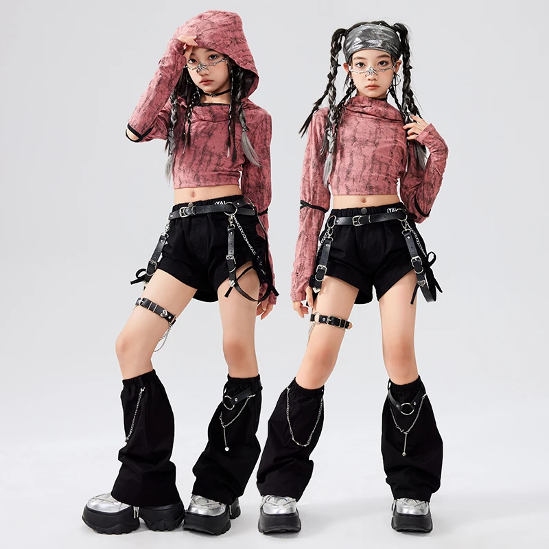 女童jazz爵士舞服女团甜酷韩舞走秀服女孩子废土风现代舞表演出服