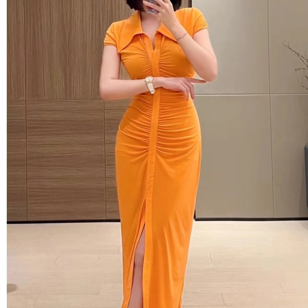 (预售)269-399_设计师连衣裙2023春夏新修身包臀长裙气质百搭长款