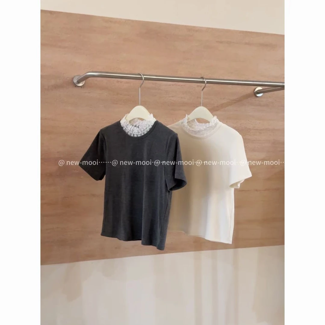 【mooi】'月光芭蕾'秋冬新款韩版ins风小众设计感T恤