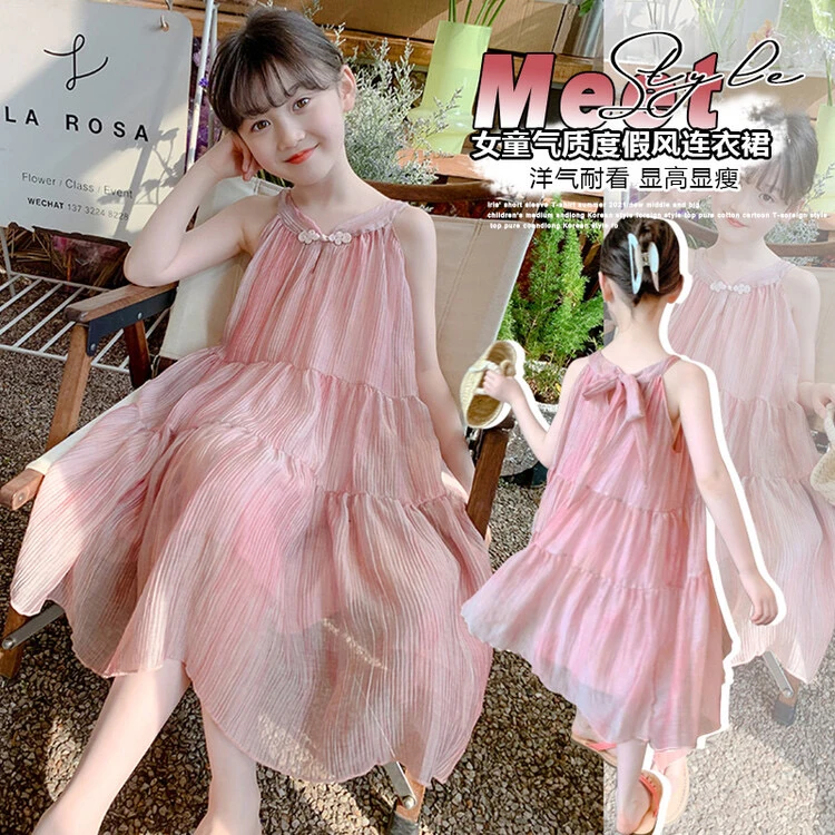 （连衣裙）女童连衣裙夏款2025新款童装夏装网红中大童儿童装裙子