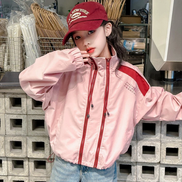 （外套）女童外套春装棒球服2025新款春装网红中大童儿童装上衣