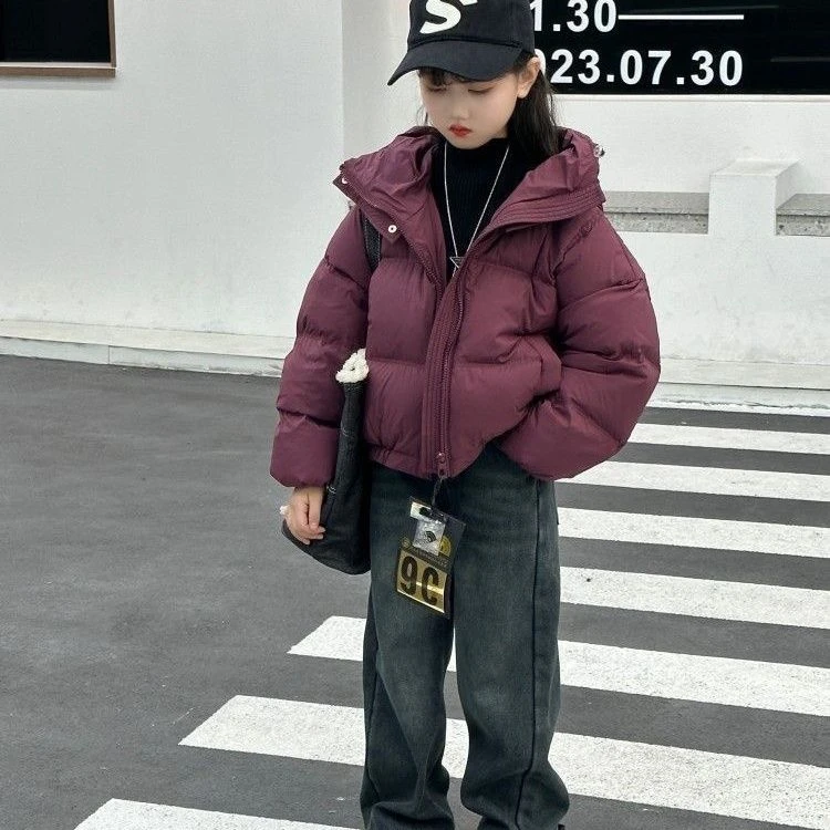 （冬款外套）女童加厚棉衣冬装2024新款女童洋气女中大童儿童棉袄